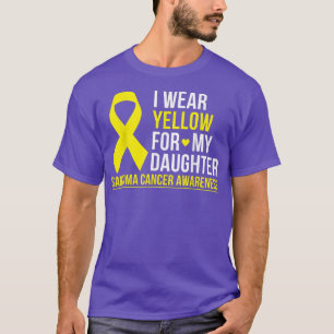 Camiseta Eu Visto Amarelo Para Minha Filha Cancer Sarcoma