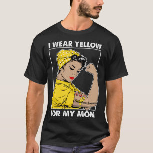 Camiseta Eu Visto Amarelo Para Minha Mãe Sensibilização Par