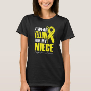 Camiseta Eu Visto Amarelo Para Minha sobrinha Ewing Sarcoma