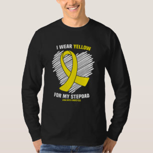 Camiseta Eu Visto Amarelo Para Minha Stepdad Spina Bifida A