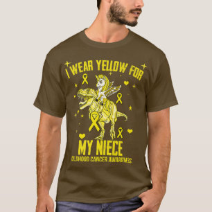 Camiseta Eu Visto Amarelo Para O Meu Cancer De Infância Awa