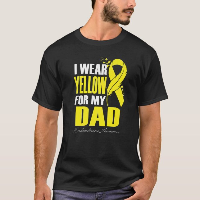 Camiseta Eu Visto Amarelo Para O Meu Pai Endometriose Sensi (Frente)