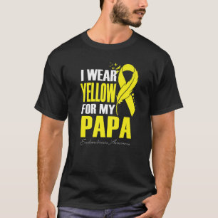Camiseta Eu Visto Amarelo Para O Meu Papa Endometriose Sens