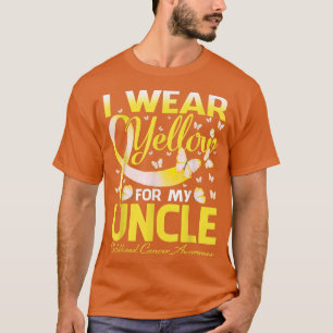 Camiseta Eu Visto Amarelo Para O Meu Tio Cancer De Infância