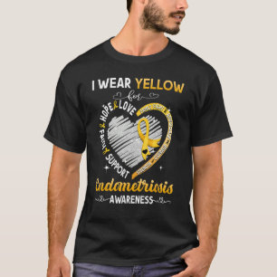 Camiseta Eu Visto Amarelo Para Sensibilização Para Endometr