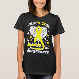 Camiseta Eu Visto Amarelo Pela Consciência Da Prevenção Ao 