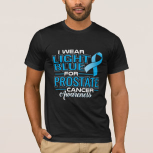 Camiseta Eu Visto Azul Claro Para A Consciência Do Cancer D