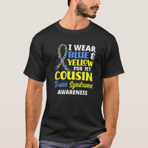 Camiseta Eu Visto Azul E Amarelo Para A Minha Síndrome De P