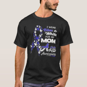 Camiseta Eu visto Azul e Branco para a minha mãe, ALS Consc