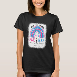 Camiseta Eu Visto Azul E Rosa Gravidez Anjo Perda De Crianç