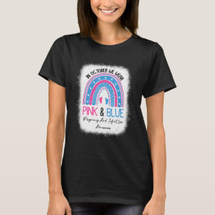 Camiseta Eu Visto Azul E Rosa Gravidez Anjo Perda De Crianç