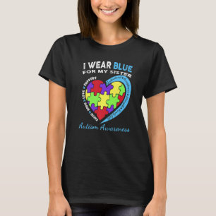 Camiseta Eu Visto Azul Incrível Para Minha Amável Irmã Auti
