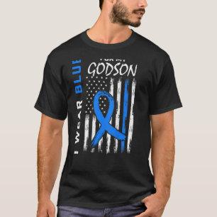 Camiseta Eu Visto Azul Para A Bandeira De Consciência Da Di