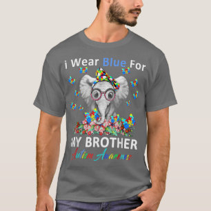 Camiseta Eu Visto Azul Para A Consciência Autista Do Meu Ir