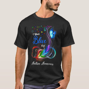 Camiseta Eu Visto Azul Para A Consciência Autista Quebra-ca