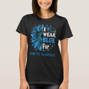Camiseta Eu Visto Azul Para A Consciência Da Diabetes Leopa