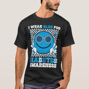 Camiseta Eu Visto Azul Para A Consciência Da Diabetes T1D S