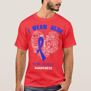 Camiseta Eu Visto Azul Para A Consciência Da Doença De Pomp