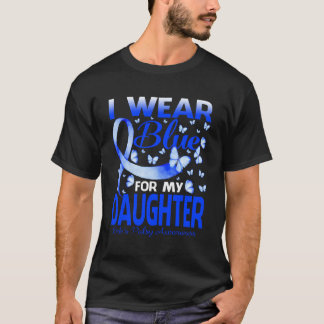 Camiseta Eu Visto Azul Para A Consciência Da Minha Filha Er