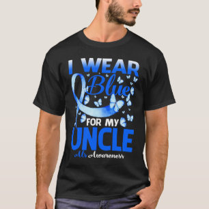 Camiseta Eu Visto Azul Para A Consciência Do Meu Tio Als