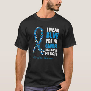 Camiseta Eu Visto Azul Para A Granndma Sua Luta É Minha Lut