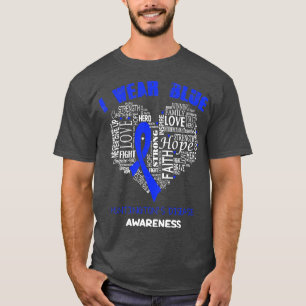 Camiseta Eu Visto Azul Para Caçadores Doenças Sensibilizaçã