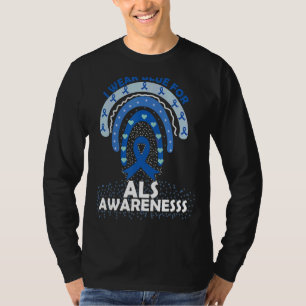 Camiseta Eu Visto Azul Para Consciência Als Mês Arco-Íris