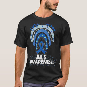 Camiseta Eu Visto Azul Para Consciência Als Mês Arco-Íris