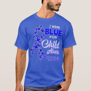 Camiseta Eu Visto Azul Para Consciência Do Abuso Infantil
