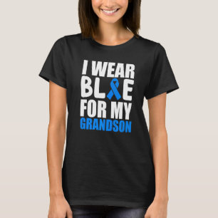 Camiseta Eu Visto Azul Para Meu Avô Autismo Sensibilização