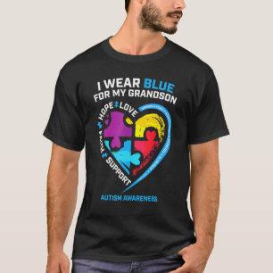 Camiseta Eu Visto Azul Para Meu Avô, Grande Consciência Aut