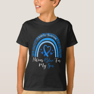 Camiseta Eu Visto Azul Para Meu Filho Diabetes Conscientiza