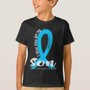 Camiseta Eu Visto Azul Para Meu Filho Diabetes Sensibilizar