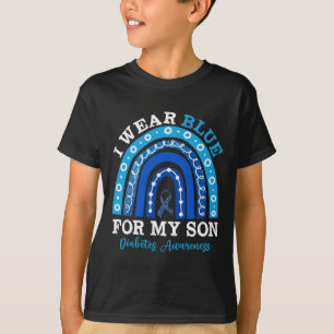 Camiseta Eu Visto Azul Para Meu Filho T1d Tipo 1 Diabetes A