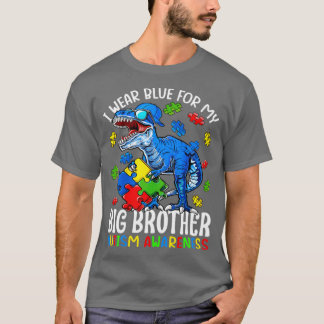 Camiseta Eu Visto Azul Para Meu Grande Irmão Autismo Consci