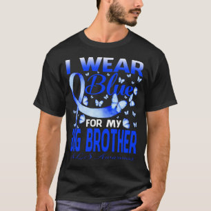 Camiseta Eu Visto Azul Para Meu IRMÃO GRANDE Manteiga De Co