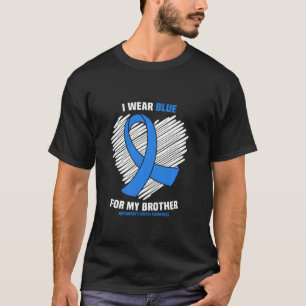 Camiseta Eu Visto Azul Para Meu Irmão Huntingtonu 2019s Doe