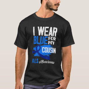 Camiseta Eu Visto Azul Para Meu Primo Apoiar A Consciência