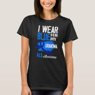 Camiseta Eu Visto Azul Para Minha Avó Apoio A Consciência