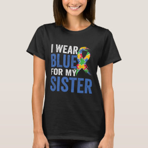 Camiseta Eu Visto Azul Para Minha Consciência Do Autismo Ir
