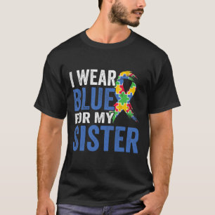 Camiseta Eu Visto Azul Para Minha Consciência Do Autismo Ir