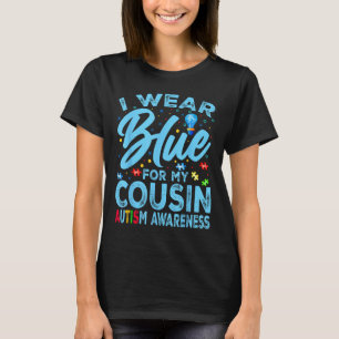 Camiseta Eu Visto Azul Para Minha Consciência Do Autismo Pr