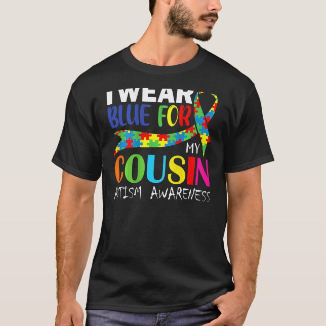 Camiseta Eu Visto Azul Para Minha Consciência Do Autismo Pr (Frente)