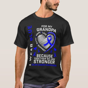 Camiseta Eu Visto Azul Para Minha Consciência Do Cancer Do