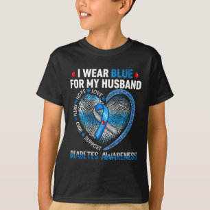 Camiseta Eu Visto Azul Para Minha Família De Consciência Da