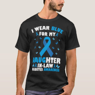 Camiseta Eu Visto Azul Para Minha Filha Em Direito Diabetes