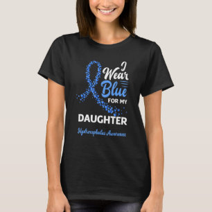 Camiseta Eu Visto Azul Para Minha Filha Hidrocefalia Awaren