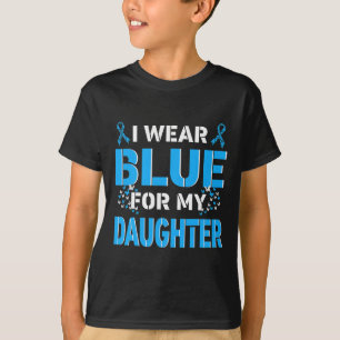 Camiseta Eu Visto Azul Para Minha Filha, Lua De Consciência