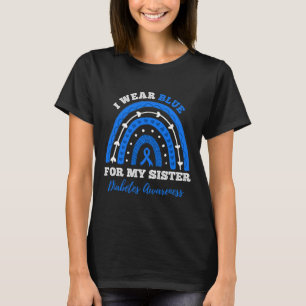 Camiseta Eu Visto Azul Para Minha Irmã T1d Diabetes Tipo 1