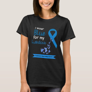Camiseta Eu Visto Azul Para Minha Lua De Consciência Da Dia